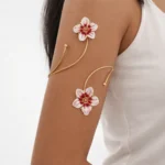 Fashion Drip Oil Flower Bracelet Enamel Glaze Adjustable Open Arm Bangle