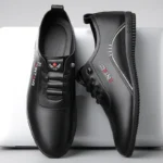 2024 casual men leather shoes Versatile Business White footwear Fashion anti slip - Image 2