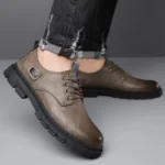 men new soft soled leather shoes Outdoor nonslip walking shoes Casual light - Image 4