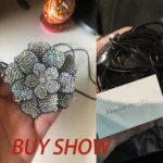 IngeSight.Z Luxury Full Rhinestone Big Rose Flower Choker Necklace Women - Image 6