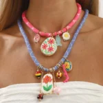 Fashionable Bohemian Multi-element Pendant Colorful Jewelry Gifts Collarbone Chain - Image 2