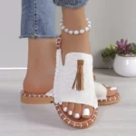 Women Slippers Summer Casual Beach Holiday Slippers New Fashion Fringe Outdoo - Image 5