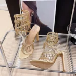 Liyke Elegant Women Wedding Banquet Shoes Fashion Crystal Tasse - Image 5