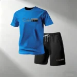 2026 Summer Men's Streetwear 2 Piece Set O-Neck T-Shirt+Sports Shorts Quick Dry - Image 2