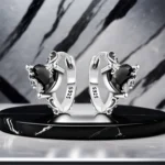 Orstarry Original 925 Sterling Silver Vine Love Black Zirconia Earrings Women - Image 5