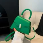 White Fashion Sling Shoulder Bag Trend PU Leather Messenger Handbags - Image 4