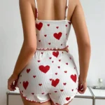 Women's Pajamas Set Sleepwear 2 PCS Short Tank Tops And Shorts - Image 2