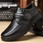 Business Casual Retro-Style Men's Slip-On Shoes, Featuring a Velcro Closure