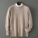 Men's New Cashmere Sweater Round Neck Long Sleeve Pullover 2025 Autumn/Winter 100% Merino Wool Knit Solid Color Sweater Clothing - Image 4