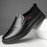 Men's Cow Leather Shoes Genuine Leather Handmade Business shoes Round Toe Casual