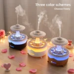 1PC Wall Plug Simulated Raindrop Air Humidifier with Ambient Lights - Image 2