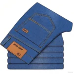 2025 men's fashion business jeans classic style casual elastic