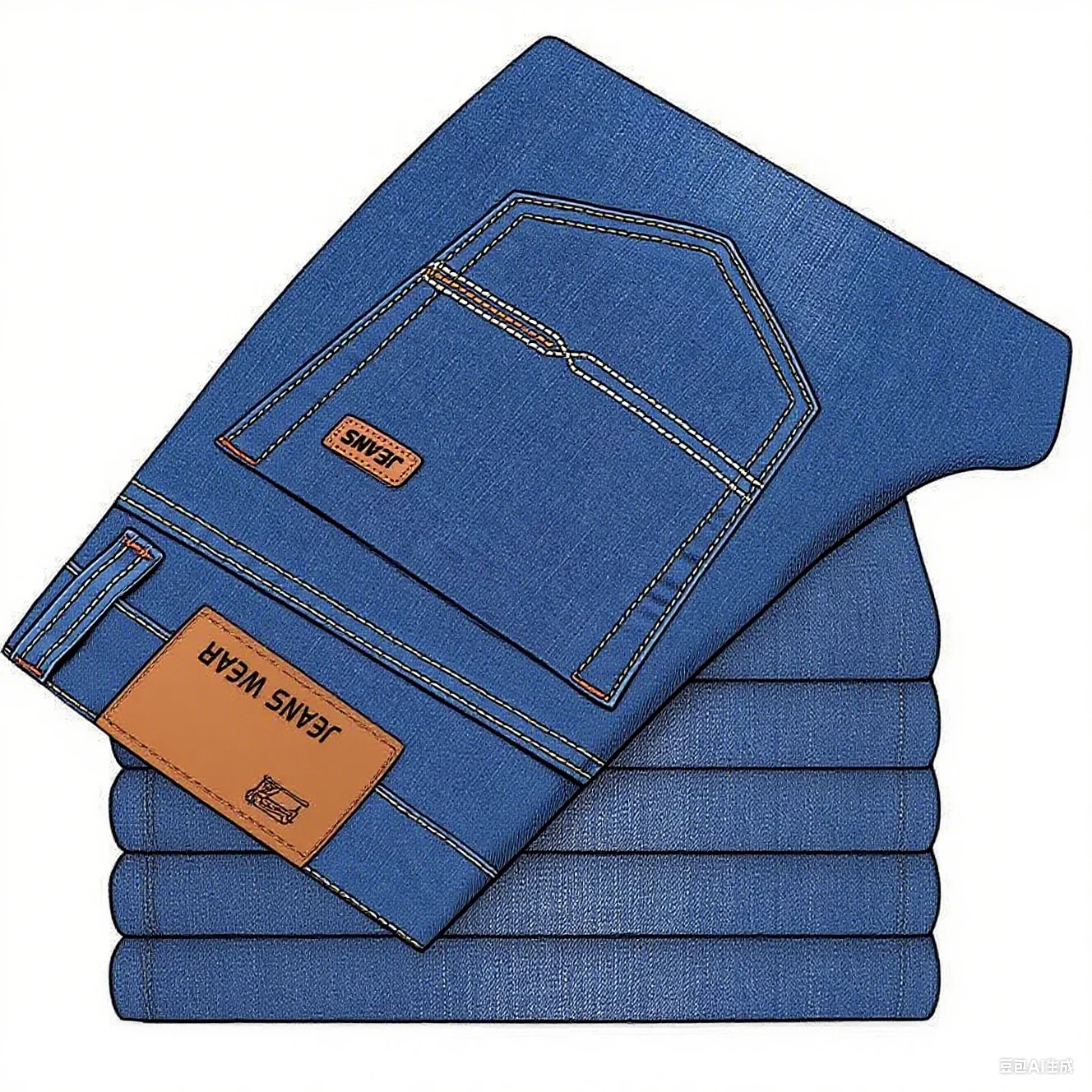 kf-Sf2370fe8374a4c0d9455ded8c9523350P 2025 men's fashion business jeans classic style casual elastic - Image 1