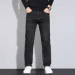 2025 men's fashion business jeans classic style casual elastic - Image 3