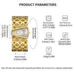 YaLaLuSi Unique Asymmetrical Triangle Gold Ladies Watch White Dial Hollow Interlocked Chain Bracelet - Image 4