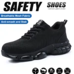 Steel Toe Safety Shoes for Men Women Comfortable Breathable Non Slip Work Shoes