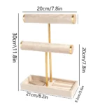 Multi-Functional Two-Level T-Style Bangle Stand for Bracelet - Image 2