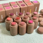 RHODE Cheek Blush Cream Blusher Stick Lip Gloss Phone Case For iPhone 15 16 17 Ribbon SALTY TAN Raspberry Espresso Lipstick INS - Image 5