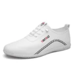 2024 casual men leather shoes Versatile Business White footwear Fashion anti slip - Image 5