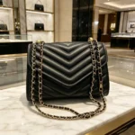 Fashionable Elegant Argyle Quilted Small Square Bag Woven Chain Magnetic