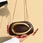 Gold Metal Closure Box Clutch Bag Women Evening Wedding Party Cute Purse Bag - Image 2