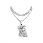 Stylish 3D Jesus Pendant Necklace - Hip Hop Inspired with Layered Cuban & Tennis - Image 6