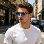 CATERSIDE Fashion Men Sunglasses Small Frame Square Personalized Design Sun - Image 3