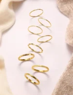 Bobisty 8Pcs 1MM 2MM Stainless Steel Rings for Women Men Minimalist - Image 4