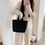 100pcs Wholesale Reusable with Custom Logo Canvas Tote Bag Women - Image 5