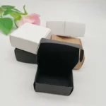 50pcs Black/White/Kraft Paper Box for Packaging Earring Jewlery Box Gift - Image 4