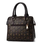Fashion English Letter Handbag Women PU Leather Tassel Top-handle Bag Luxury - Image 3