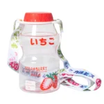 Ins 480ml Cute Fruit Water Bottle BPA Free Fashion Strawberry Milk Water - Image 6