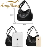 Classic Shoulder Bags High Quality Multi Pockets Soft Leather Crossbody Bags - Image 4