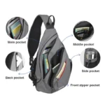 Mixi Men One Shoulder Backpack Women Sling Bag Crossbody USB Boys Cycling - Image 5
