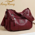 Classic Shoulder Bags High Quality Multi Pockets Soft Leather Crossbody Bags