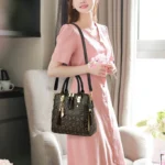 Fashion English Letter Handbag Women PU Leather Tassel Top-handle Bag Luxury - Image 2