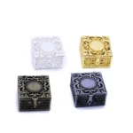 QIGO Metal Hollow Rosary Necklace Boxes Gift Religious Jewelry Carrying Cases - Image 2