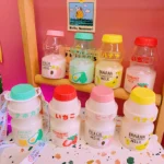 Ins 480ml Cute Fruit Water Bottle BPA Free Fashion Strawberry Milk Water - Image 2