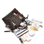 Fashion English Letter Handbag Women PU Leather Tassel Top-handle Bag Luxury - Image 6