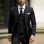 Classic Wedding Solid 3-Piece Smoking Ternos Fino Adjusted Male Formal Business - Image 5