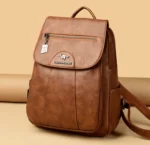 14" (35cm) Sheepskin Backpack Vintage Laptop School Bag Women's