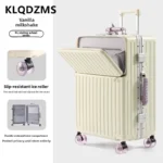 KLQDZMS Suitcase Front Opening Boarding Box Laptop Trolley Case 20"24"26"28