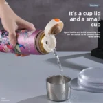 500ML New Guochao Peacock Titanium Coated Thermos Cup Vacuum Flasks - Image 3