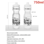ROCKBROS 750ml Bicycle Water Bottle with MTB Road Bike Sport Bottle Holder Cycling - Image 3