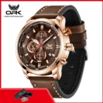 OPK 6083 Men's Quartz Watch Leathar Strap Luxury Luminous 30m