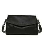 Luxury Solid Color Genuine Leather Ladies Messenger Bag 100% Soft Cowhide Shoulder dbags - Image 2