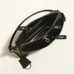 2026 Spring New Luxury Brand Women Shoulder Bags Split Leather Black - Image 2