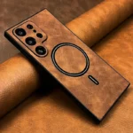 Luxury Leather Magnetic Case For Samsung Galaxy S26 S25 S24 S23 S22 S21 Ultra Plus