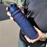 1000ML Water Bottles Protein Shaker Large Capacity Portable Plastic