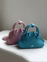 Women Cowskin Genuine Leather Bag Fashion Design Shell Totes Office Ladies Handbag - Image 3